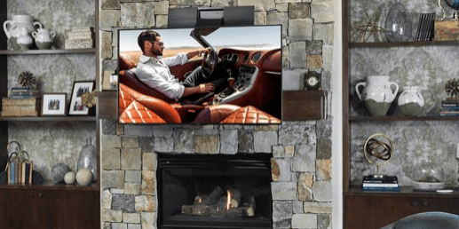 Over the mantle TV mount