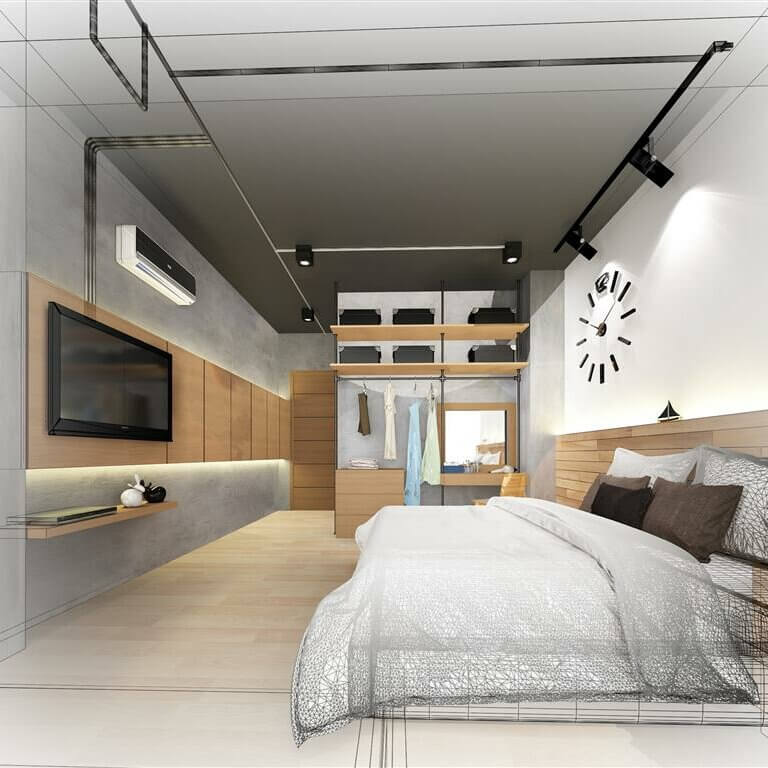 Wired bedroom
